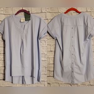🩵Lysse V-Neck Shortsleeve Top